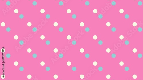 Fun and cheerful seamless pattern featuring playful polka dots on a cute colorful background