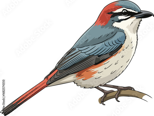 vibrant bluethroat bird a vivid masterpiece of natures palette, isolated on transparent background