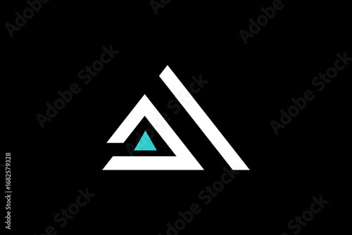 Free Download White Triangle on Black Background – Minimalist Vector Design for Bold, Modern, and Abstract Branding - GFXLoad
