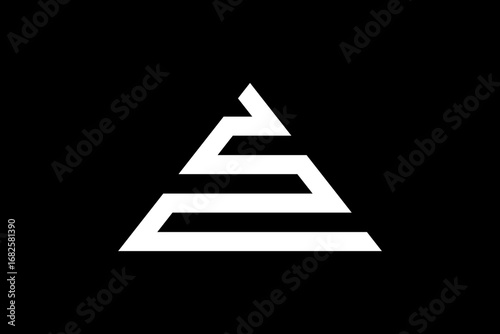 Stripes Triangle Line Art Logo – Modern Vector Design for Minimalist, Geometric, and Stylish Branding