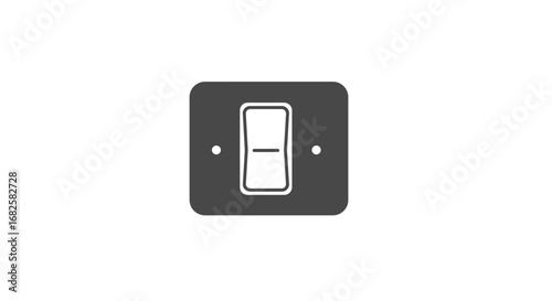 Simple Icon of a Light Switch Isolated.