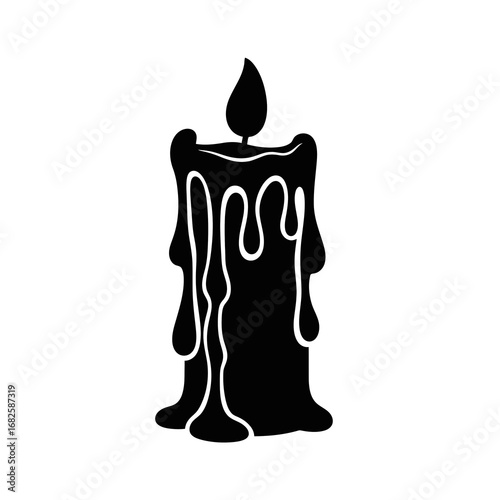 black and white candle