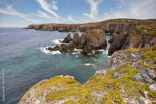 The Rocky coastline of Spillars Cove Bonavista Newfoundland Canada.
