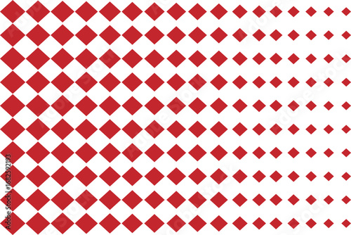 Diamond geometric fading pattern or background vector. Square geometric pixel vector speed fade. Abstract particle grid gradient digital texture. Diamond shape graphic halftone mosaic. eps 10