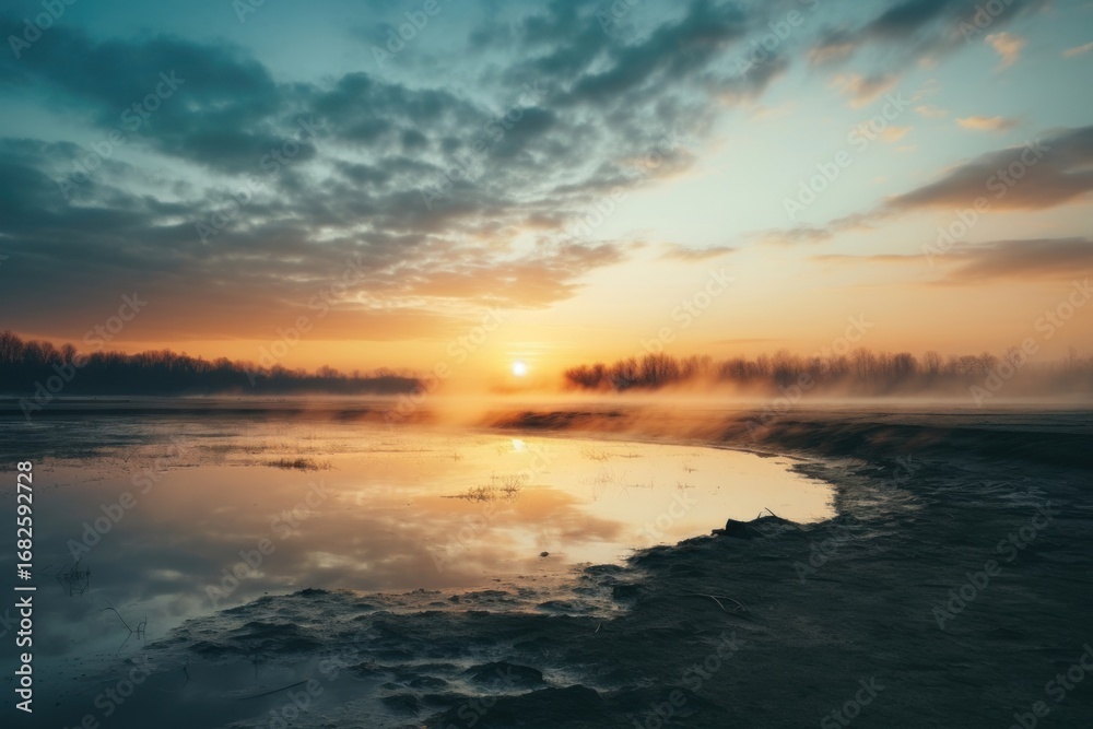 Fototapeta premium Landscape sky outdoors horizon.