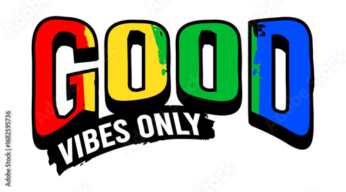 good vibes only typography t shirt design vector for print