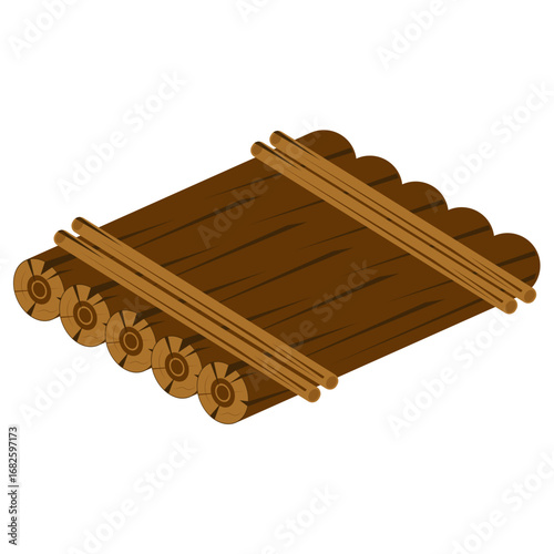 Raft Float Illustration