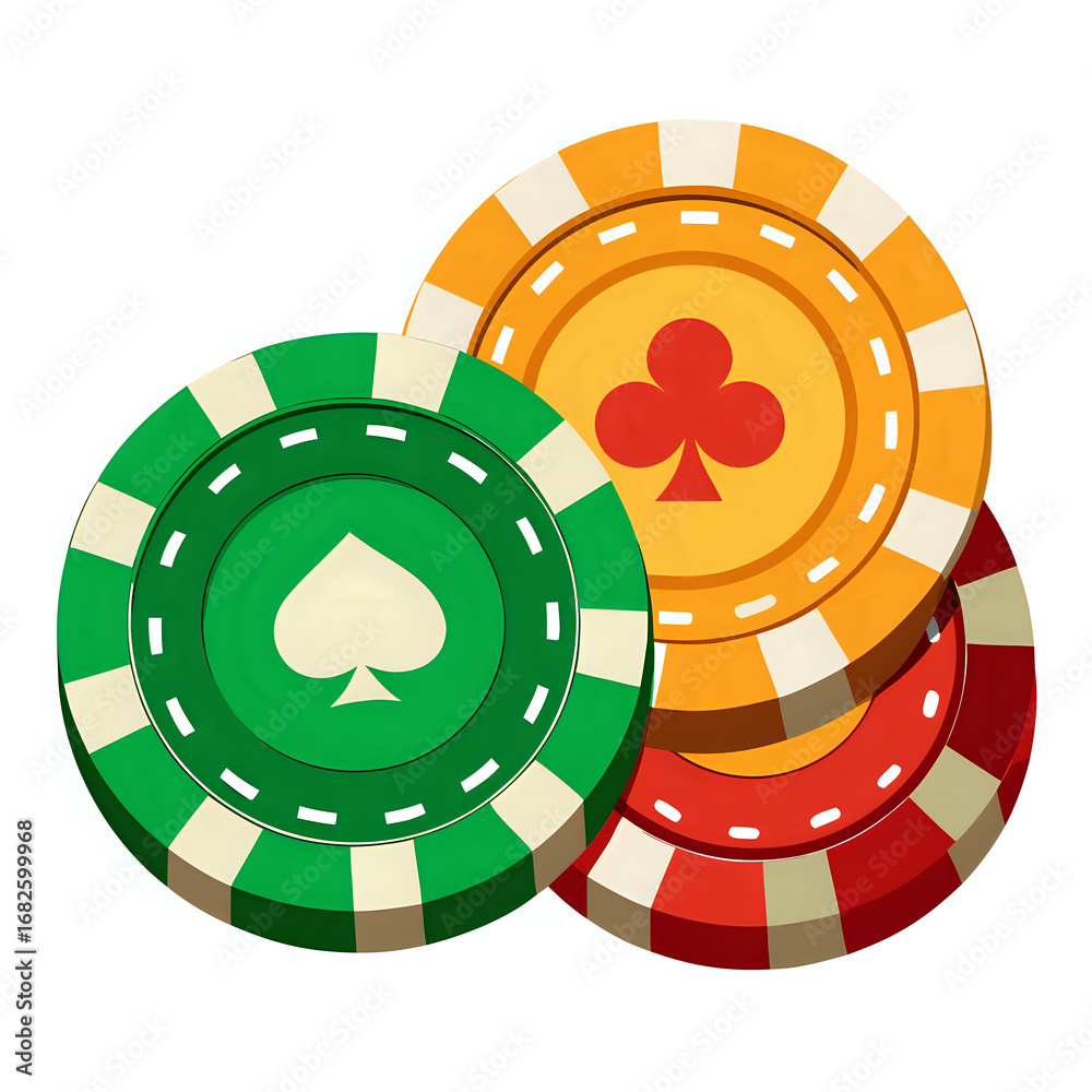 Naklejka premium casino chip stacks ,vector illustration white background