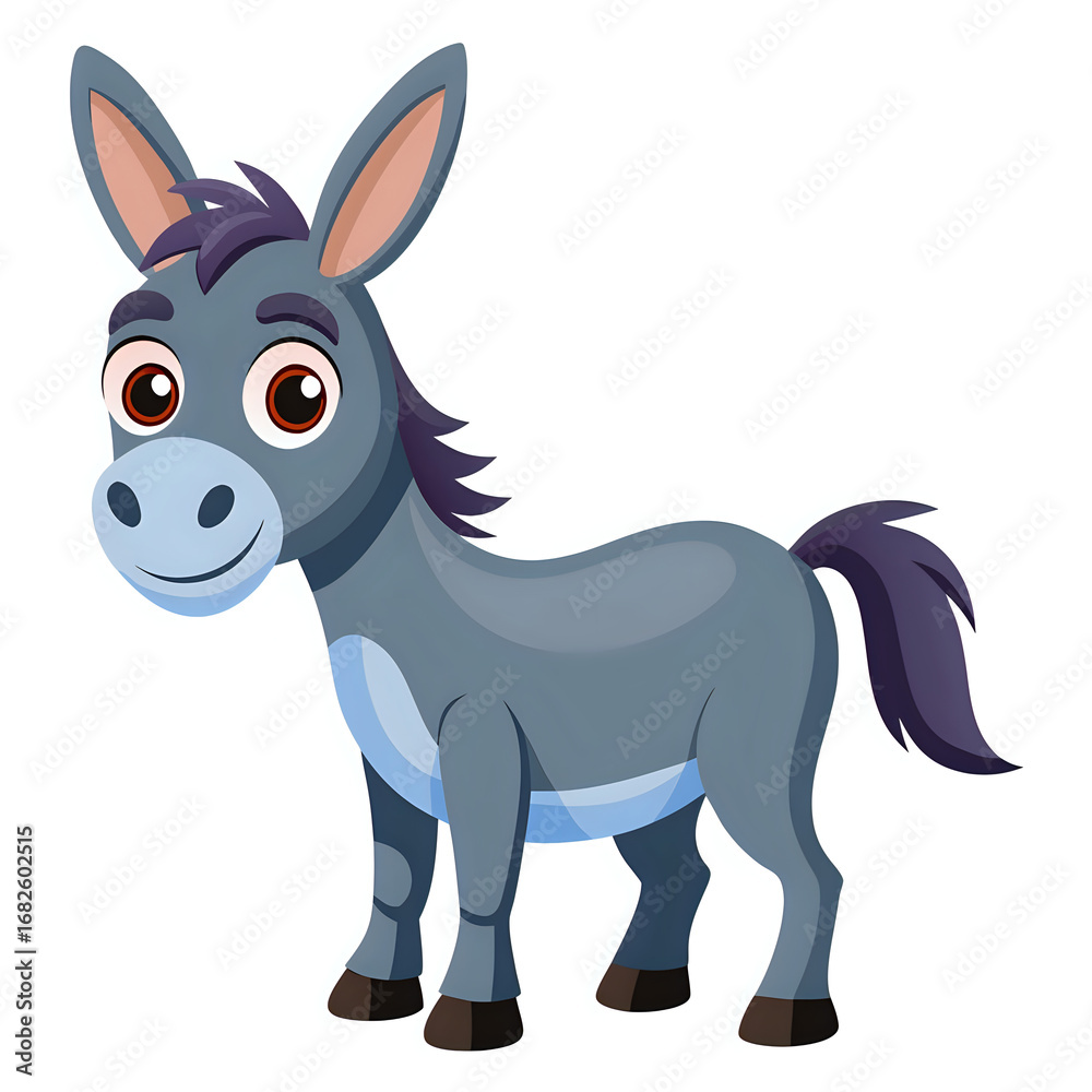 Fototapeta premium donkey ,vector illustration white background