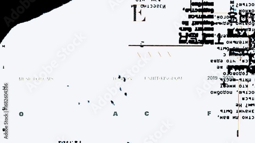 Fast-motion animated background video with grunge textures and random graphics. 4K quality