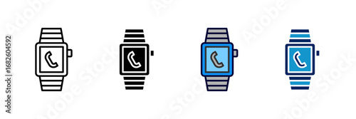 Smart Watch Icon Set Multiple Style Collection