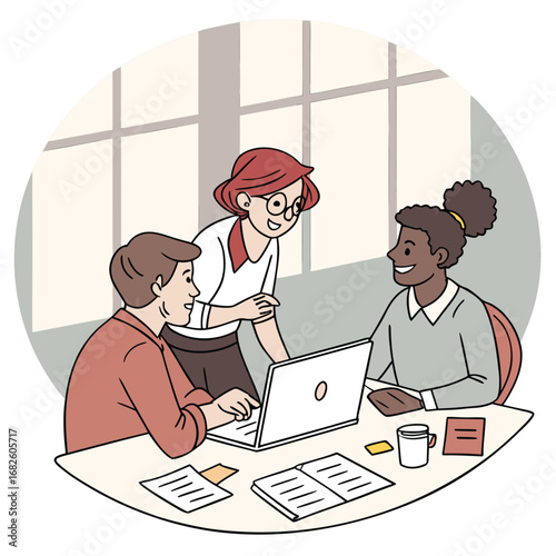 Vector Illustration of Office Brainstorming Session
Adobe Illustrator Artwork