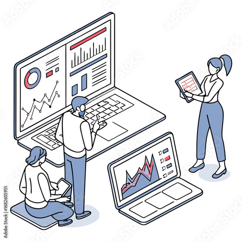 Vector Illustration of Financial Analysis in Office
Adobe Illustrator Artwork