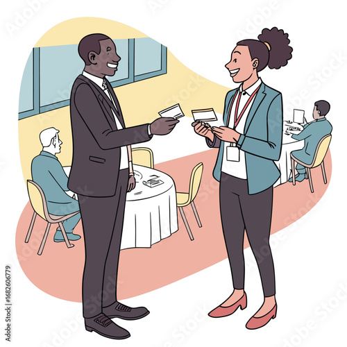  Vector Illustration of Business Networking Event
 Adobe Illustrator Artwork