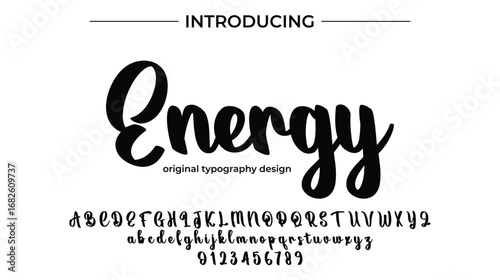 Energy - Elegant Script Font for Smooth Handwritten Design and Creative Typography
