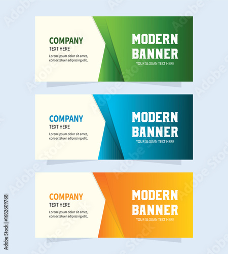 Modern and Creative Banner Design Template for Business, Advertising and Marketing Use