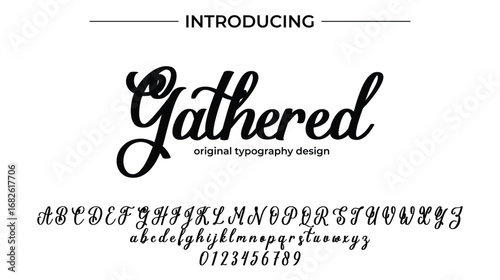 Gathered - Elegant Script Font for Smooth Handwritten Design and Creative Typography