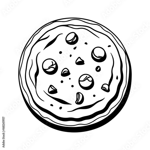 Pizza graphic design — vectors suitable for use in food blogs, online content, bakery and restaurant menus, advertising posters, packaging art, brand logos, and social media designs.