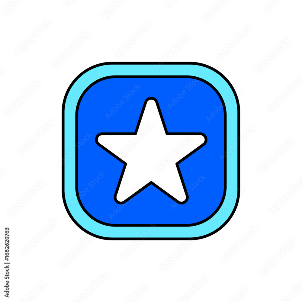 Obraz premium Icon a star, isolated against a clean background.