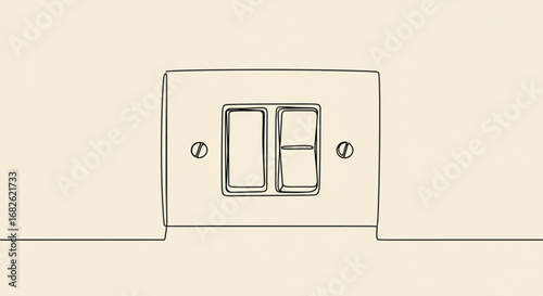 Minimalist Double Light Switch