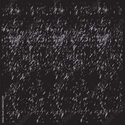 Grunge texture overlay with distressed effect. Black and gray grunge texture with scattered scratches and rough details, ideal for backgrounds,  and worn-out design effects. vector illustration.


