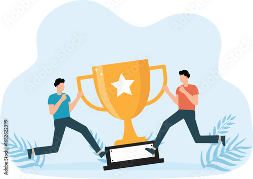 Businessmen compete for their own trophies 
