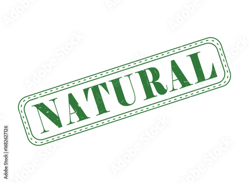Natural Rubber Stamp Seal with an Outline