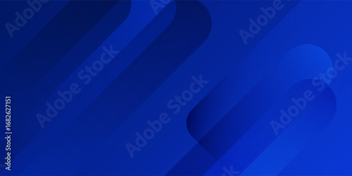Abstract blue background with glowing geometric lines. Modern blue gradient square shape design. Futuristic technology concept.