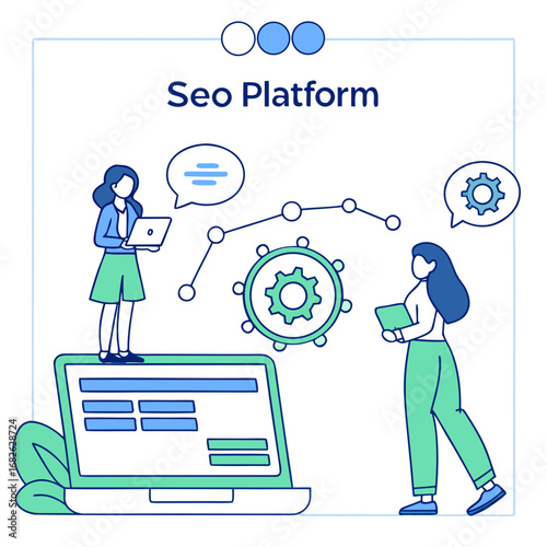 Marketer Online Service Platform – Advertising, Promotion, Marketing Strategy, and Customer Communication Flat Vector Illustration
