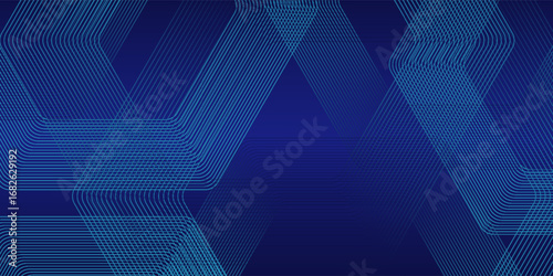 abstract hexagon dark blue gradient background. Digital futuristic technology concept. Simple for poster, banner, wallpaper. vector illustration.