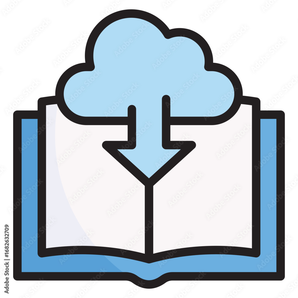 Obraz premium Knowledge Cloud Icon