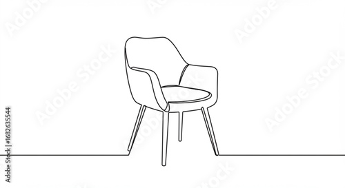 Modern armchair with armrests