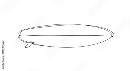 Simple handdrawn oval shape with line intersection