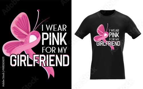 Breast Cancer Awareness Wear Pink Ribbon Girlfriend