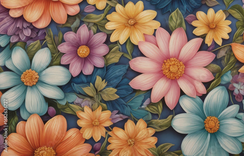 Wallpaper Mural Beautiful close up floral composition with autumn colors a colorful bouquet showcasing orange and red flowers Flower shop and florists design idea Torontodigital.ca