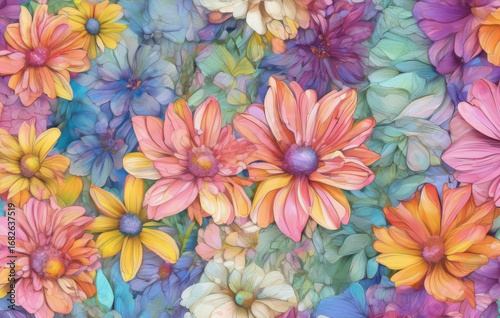 Beautiful close up floral composition with autumn colors a colorful bouquet showcasing orange and red flowers Flower shop and florists design idea