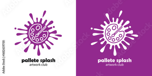 Abstract painting logo icon for creative and modern businesses.