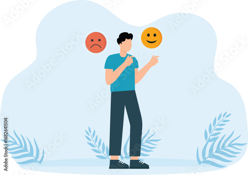 Businessman and customer service satisfaction survey concept,

