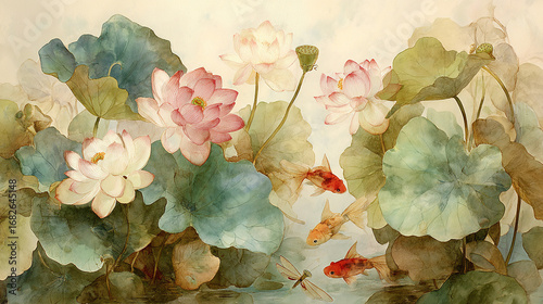 vintage background with flowers