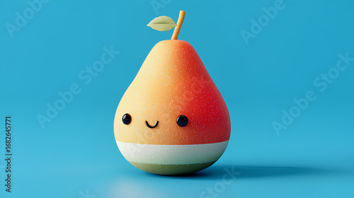 Cute smiling fruit, 3d modeling