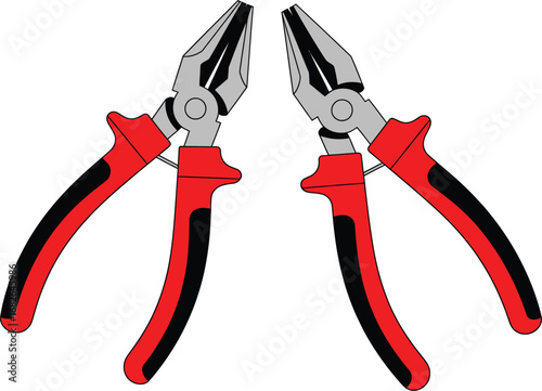Illustrated pliers tool hand tools equipment repair construction