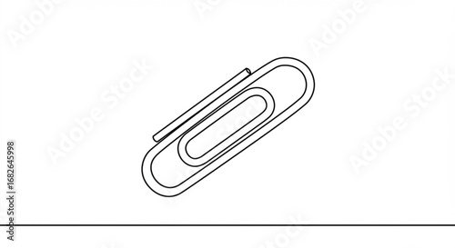 Silver paperclip with simple design