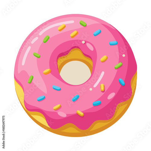 Donut with Sprinkles – Sweet Dessert Illustration