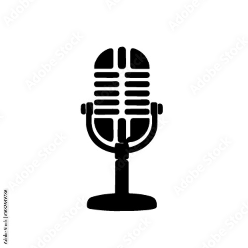 Retro Studio Microphone Vector Design
