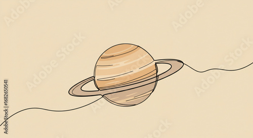 Planet Saturn Illustration