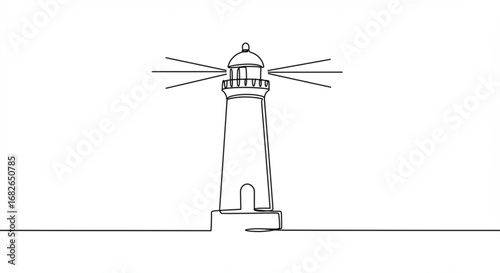 Lighthouse Line Drawing