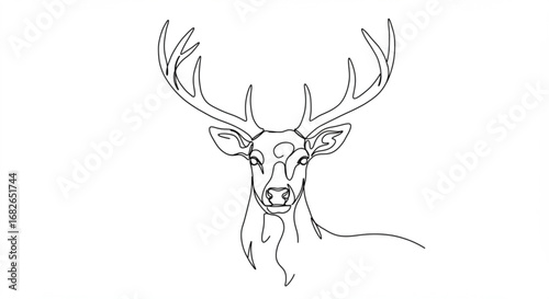Deer Line Art
