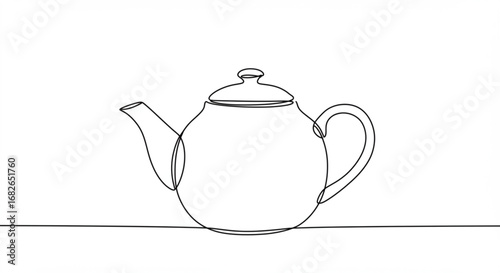 One Line Teapot Drawing