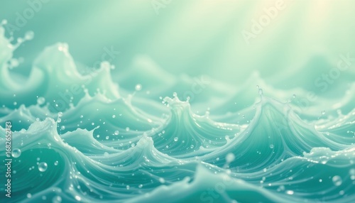 mint ocean mist theme with cool jade green with pale aqua, soft vertical mint wash, soft glowing aqua haze, low angle glowing ocean mint, serene and aquatic