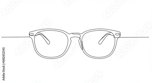 One Line Drawing of Glasses